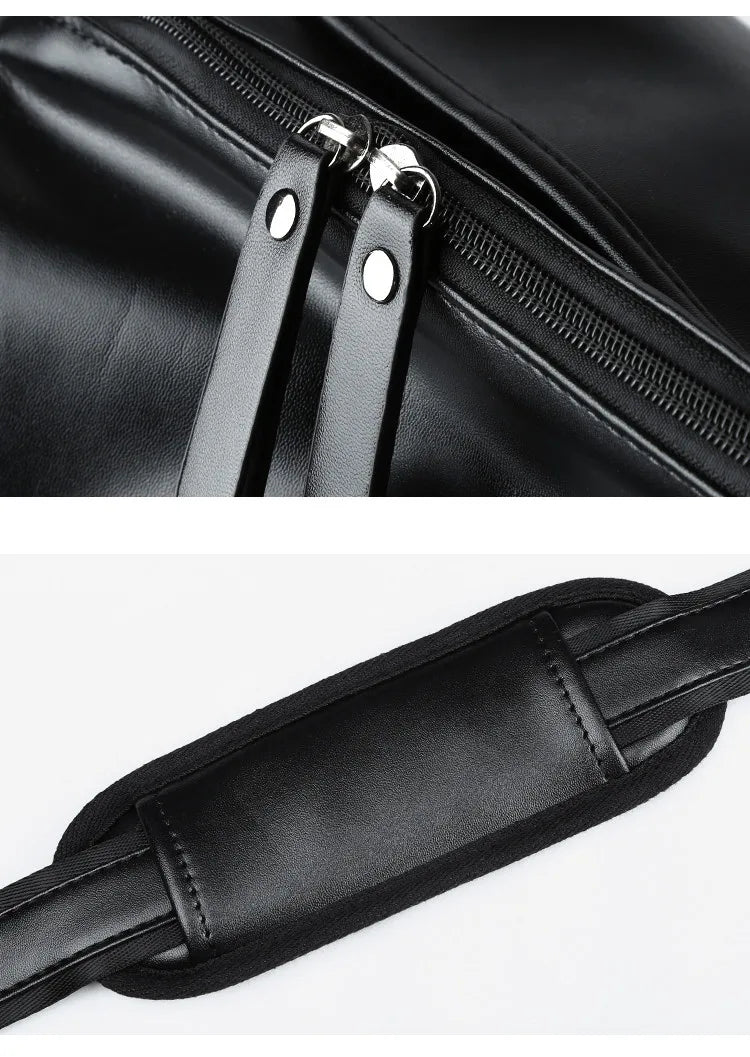 Sac cuir voyage cognac patiné – Image 11