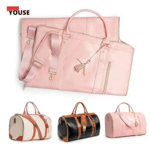 Sac cuir voyage pliable havane profond