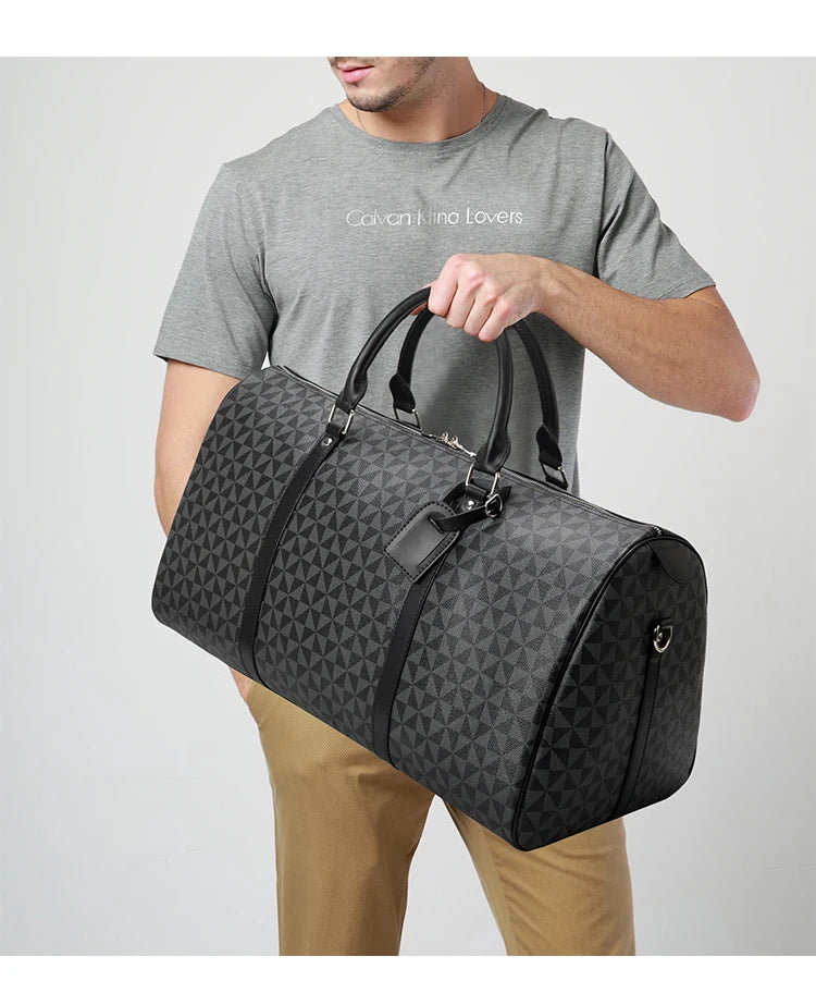 Sac de voyage homme cuir élégant confidentiel – Image 7
