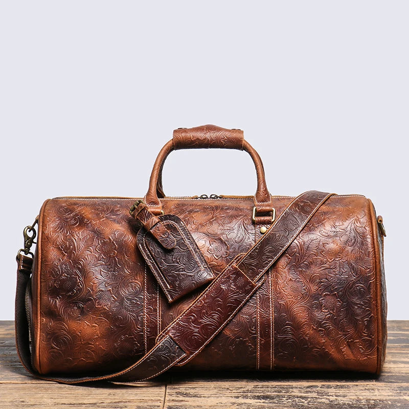Sac de voyage bandoulière acajou précieux – Image 2