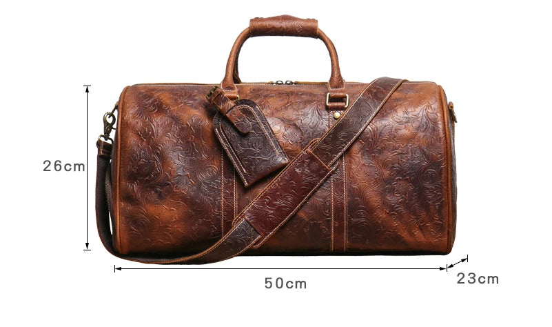 Sac de voyage bandoulière acajou précieux – Image 5