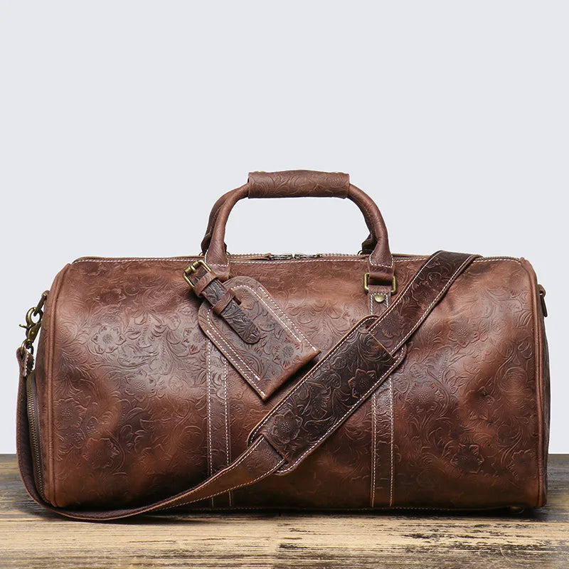 Sac de voyage bandoulière acajou précieux – Image 11