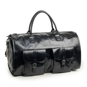 Sac de voyage homme cuir noir élégant